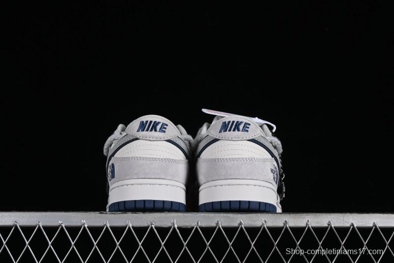 Nike SB Dunk Low The North Face Collaboration - Grey Blue Pig 8 Starry Sky Anniversary High-End Custom Low-Top Casual Skate Shoes - XX2025-311