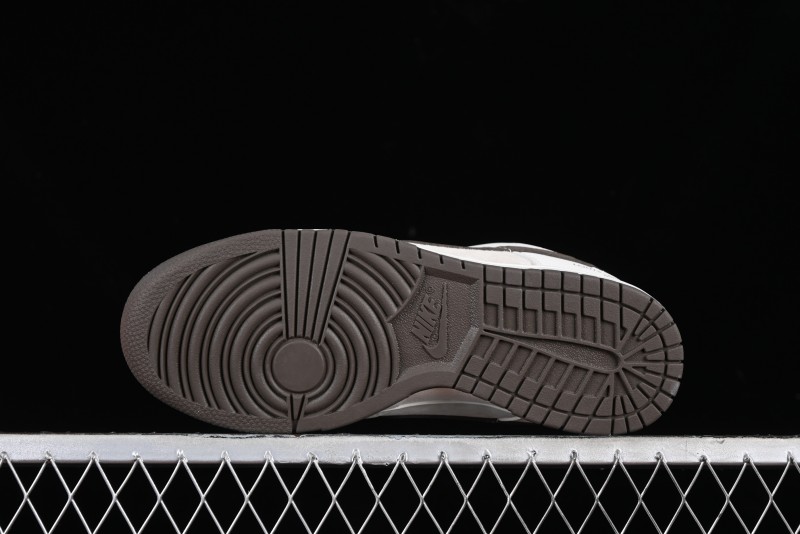 Nike SB Dunk Low LV Collaboration Anniversary Edition Premium Custom Suede Brown Swoosh Low-Top Casual Skate Shoes - LV6188-001
