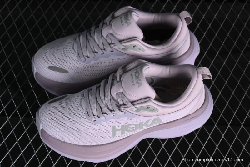 HOKA ONE ONE Bondi 8 Performance Cushion Running Shoes with Enhanced Support - 1127952 LMEL