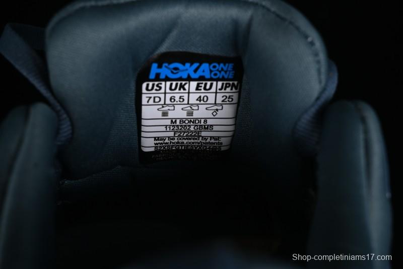 HOKA ONE ONE Bondi 8 Performance Cushion Running Shoes with Enhanced Support - 1123202 GBMS