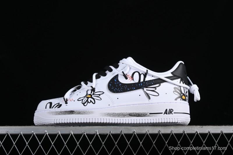 Nike Air Force 1 '07 Low Daisy Print Casual Sneakers with Lace-Up - ZH0316-025