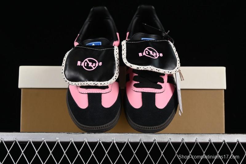 Adidas Samba OG B75807 Customized Casual Sneakers with Vibrant Hot Pink and Sweet Black Colorway - B75807