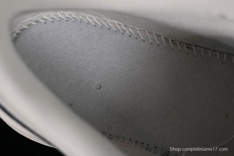 Nike Air Jordan 1 Low LV Collaboration - White with Blue Swoosh Custom Casual Sneakers - WG8850-005