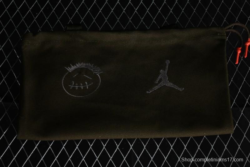 Nike Travis Scott x Jordan Cut The Check AJ1 Basketball Shoes with Velcro Design - FZ8117-200