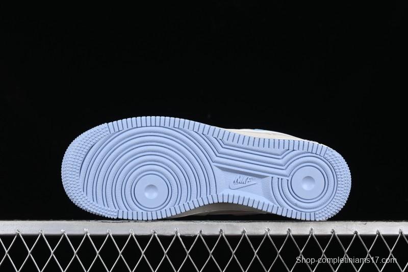 Nike Air Force 1 '07 Low Supreme Stone Island Collaboration - Sky Blue Casual Sneakers - BB9599-205