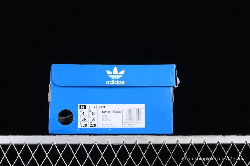 Adidas Originals SL 72 Retro Running Shoes with Nylon Upper and Rubber Outsole - IH5558