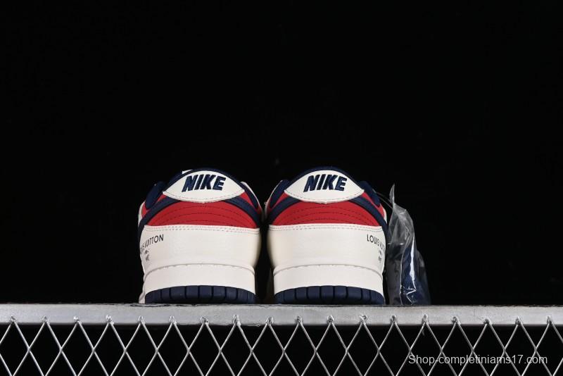 Nike SB Dunk Low LV Collaboration Anniversary High-End Custom Low-Top Casual Sneakers - XX2025-313