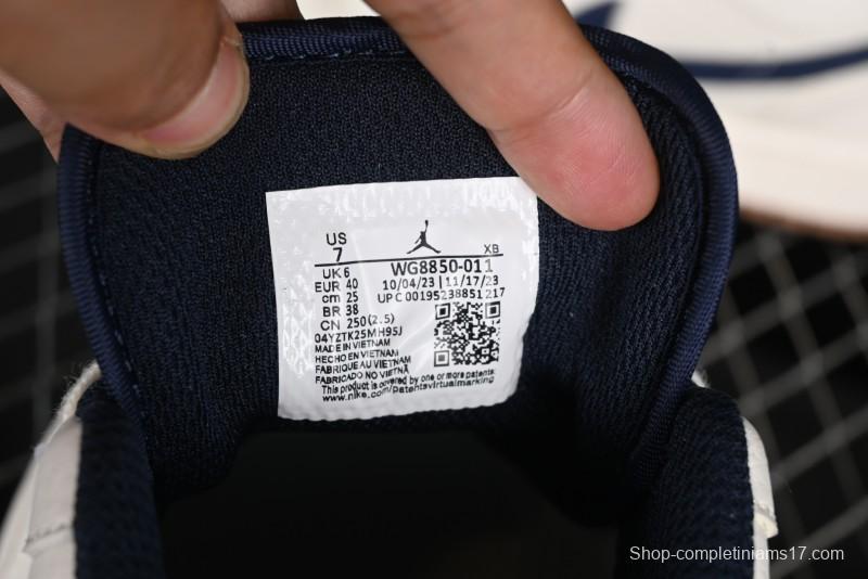 Nike Air Jordan 1 Low Supreme Collaboration Retro Basketball Shoes - WG8850-011