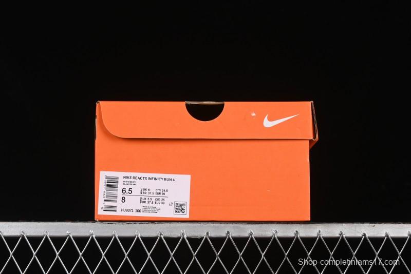 Nike ZoomX Infinity Run 4 Knit Upper Professional Cushioned Running Shoes - HJ9071-100