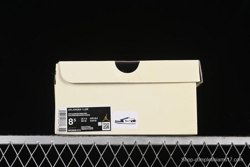 Nike Air Jordan 1 Low OFF-WHITE Collaboration - Qilin Blue Retro Basketball Shoes - WG8850-013