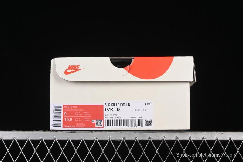 Nike Stussy Roshe Run LD-1000 Comfortable Versatile Slip-Resistant Durable Waffle Low-Top Casual Running Shoes - FQ5369-001