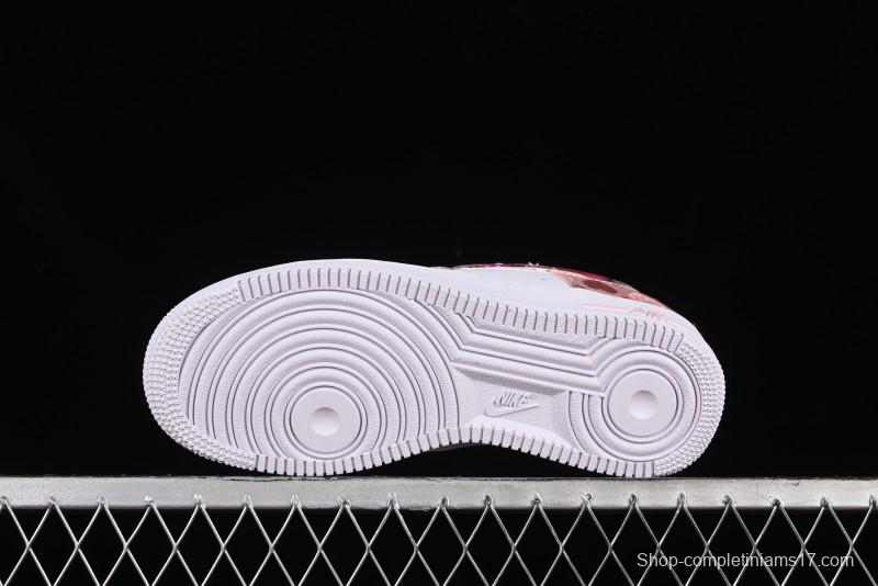 Nike Air Force 1 '07 Low Valentine's Day Limited Edition Pink Bear Sneakers - DH2920-111