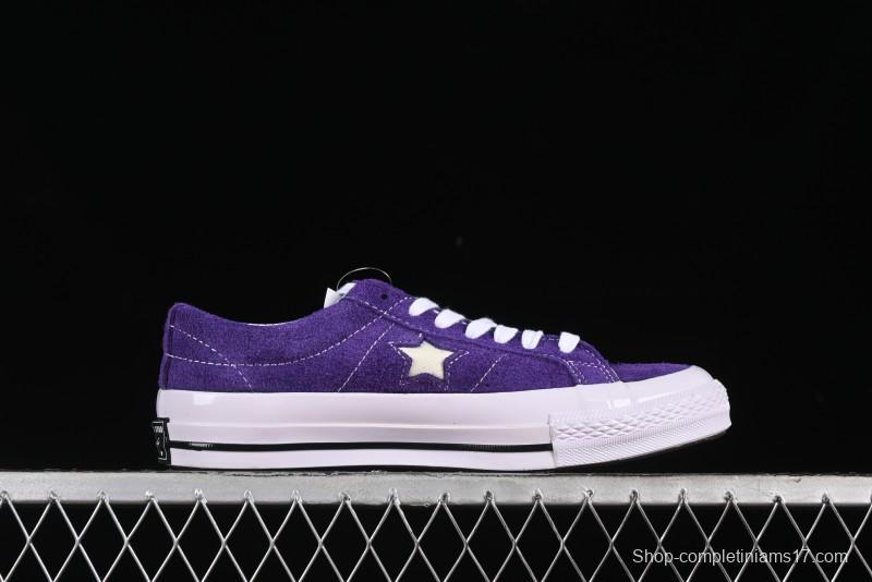 Converse One Star Retro Low-Top Skate Shoes in Purple Suede - 171586C
