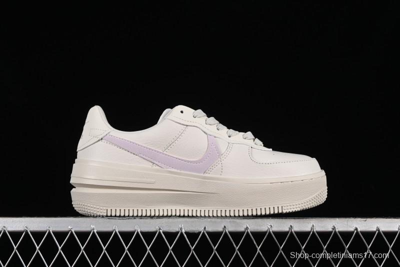 Nike Air Force 1 PLT AF ORM Triple White Low Top Casual Sneakers - DJ9946-108