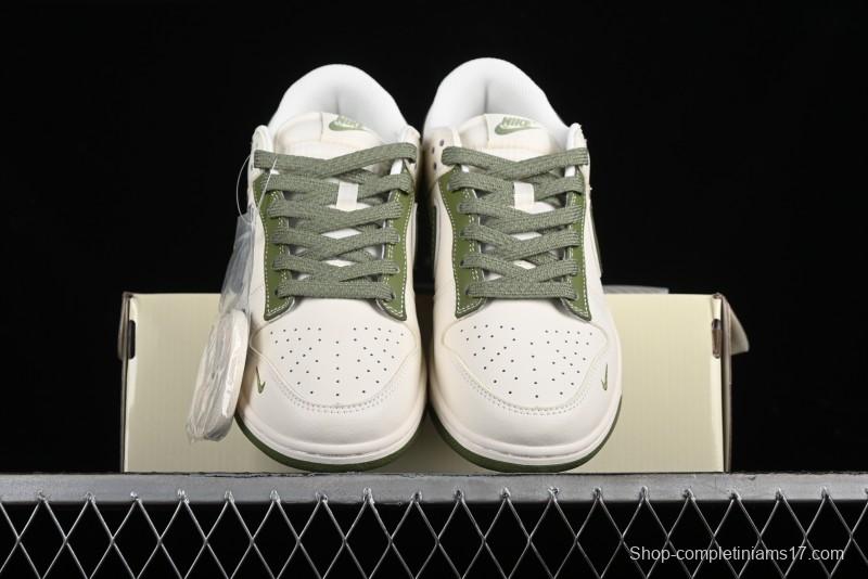 Nike SB Dunk Low x Supreme Stone Island Collaboration Beige Green Starry Sky Anniversary High-End Custom Low-Top Casual Skate Shoes - BB9866-004