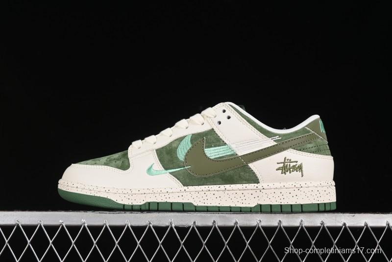 Nike SB Dunk Low Stussy Anniversary Custom Premium Low-Top Casual Sneakers - DQ1098-396