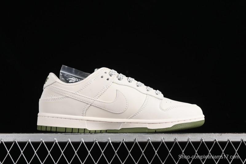 Nike SB Dunk Low Supreme Collaboration - Classic Beige Green Anniversary High-End Custom Low-Top Casual Skate Shoes - XX8888-002