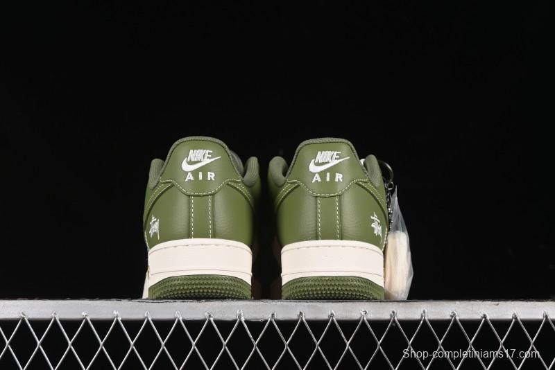 Nike Air Force 1 '07 Low Stussy Collaboration - Lotus Green Low-Top Casual Sneakers - BB5353-515