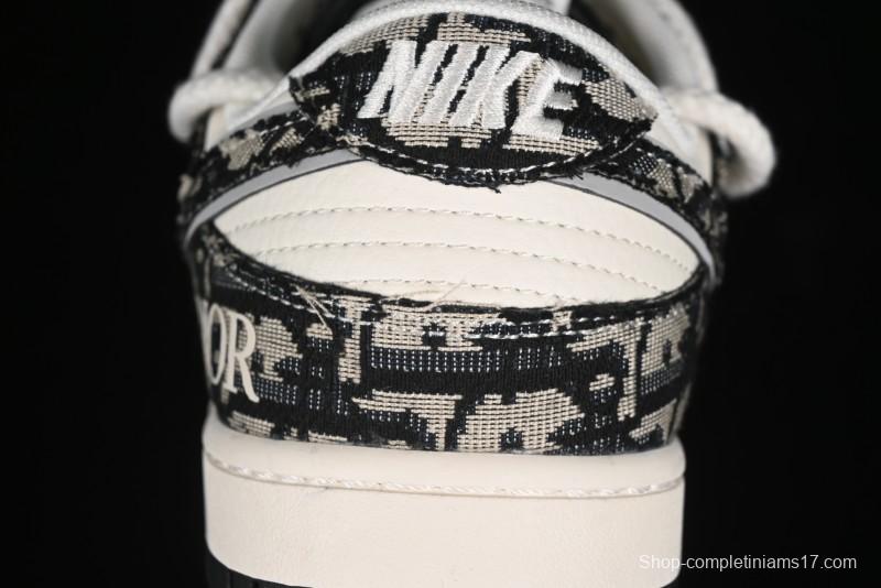 Nike SB Dunk Low Dior Collaboration Anniversary High-End Custom Low-Top Casual Sneakers - SJ2068-286