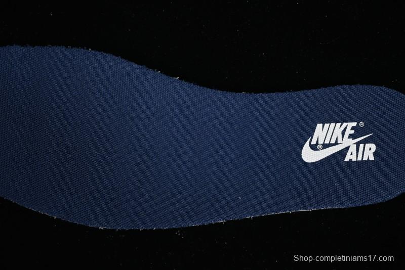 Nike Travis Scott x Fragment Design x Air Jordan 1 Low OG SP AJ1 Supreme Collaboration - White Navy Blue Low Top Casual Sneakers - XZ116