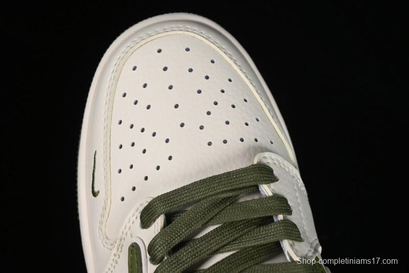 Nike Travis Scott x Fragment Design x Air Jordan 1 Low OG SP AJ1 Retro Sneakers in Sail Military Green - DM6688-602