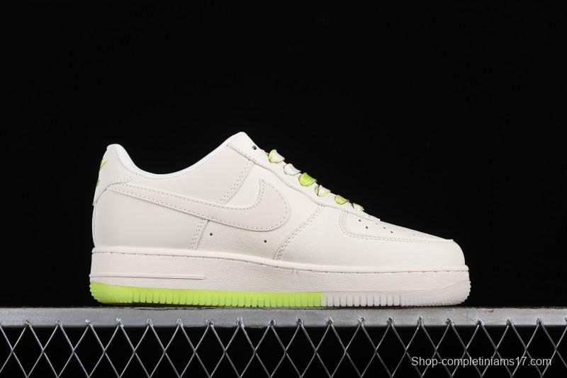 Nike Air Force 1 '07 Low Supreme Casual Sneakers in White-Fluorescent Green - BB7577-219