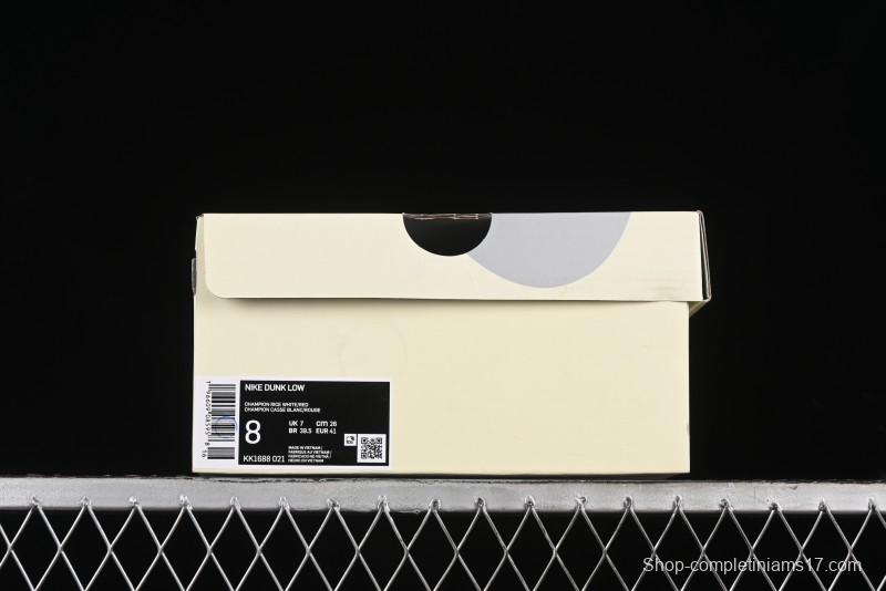 Nike SB Dunk Low Championship Collaboration - Off-White Red Swoosh Anniversary Custom Low-Top Casual Skate Shoes - KK1688-021