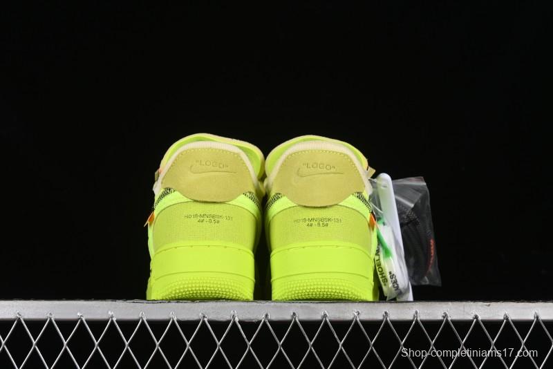 Nike Off White x Air Force 1 Low OW Transparent Yellow Sneakers - AO4606-700