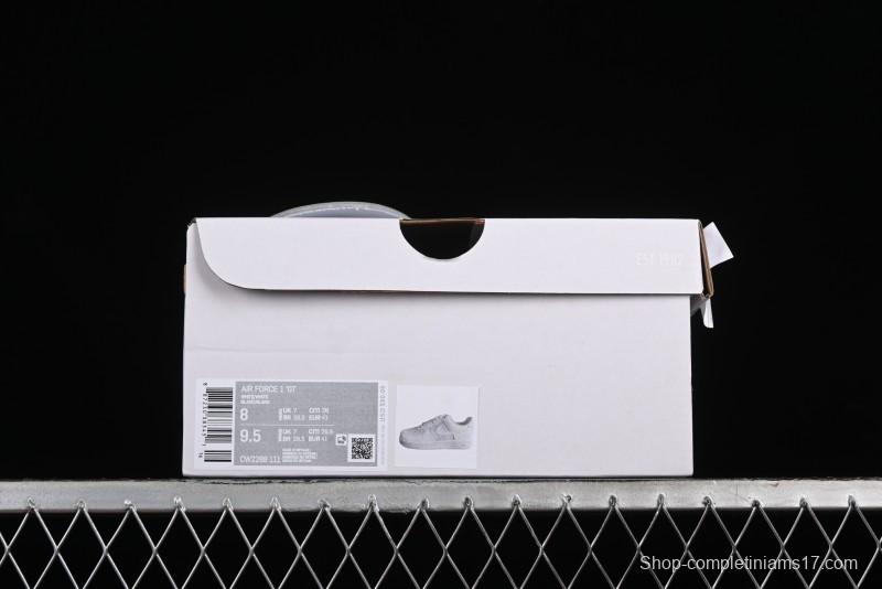 Nike Air Force 1 '07 Low Casual Sneakers with Anime-inspired White Pink Purple Spray Paint Design - CW2288-111