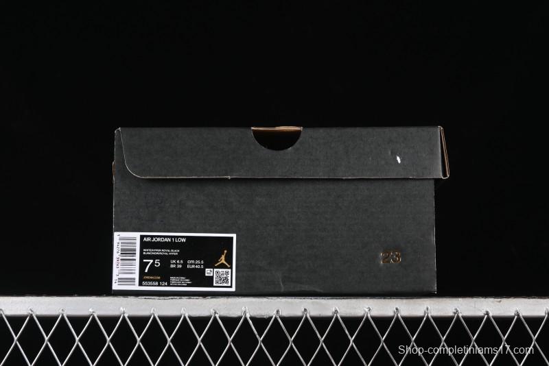 Nike Air Jordan 1 Low Retro Basketball Shoes White Blue - 553558-124