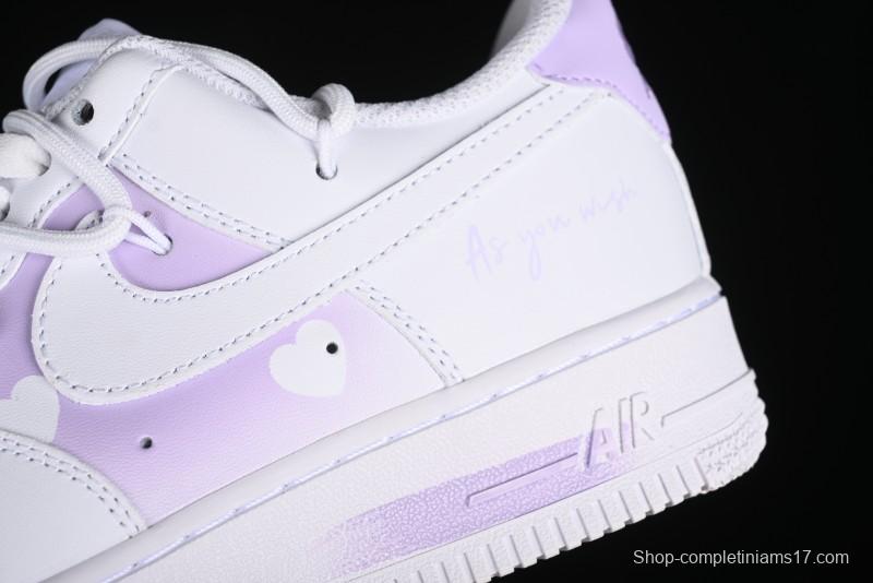 Nike Air Force 1 '07 Low Custom Spray Painting Romantic Message Low-Top Casual Sneakers - ZH0316-028