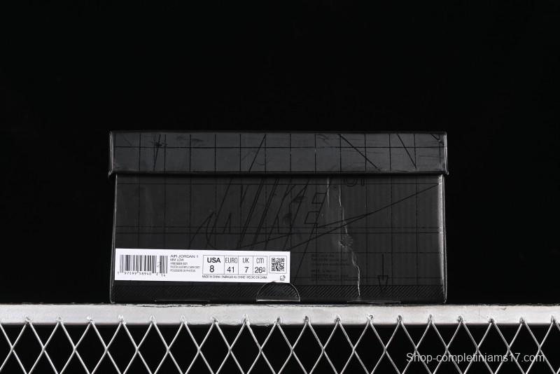 Nike Air Jordan 1 Low Method of Make Casual Sneakers with Metallic Grey Design - HM3689-001