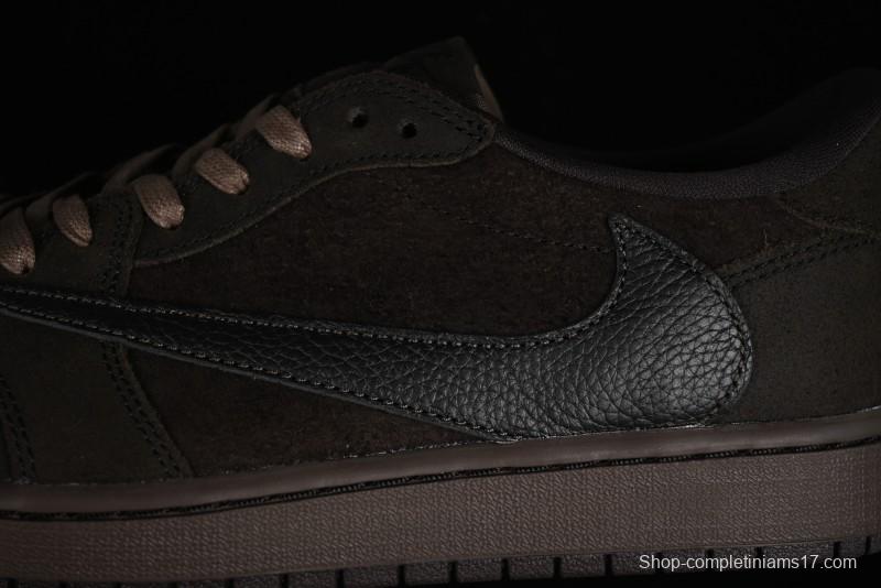 Nike Travis Scott x Air Jordan 1 Low OG AJ1 Reverse Swoosh Sneakers - DM7866-202