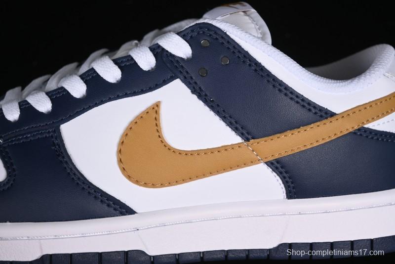 Nike Dunk Low SB Skateboarding Shoes in Black/White/Gold Colorway - FB9109-111