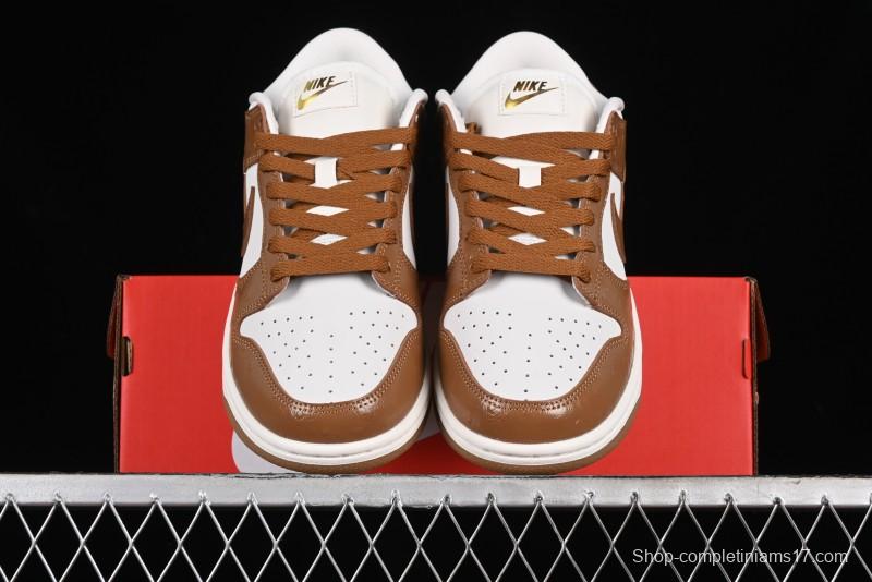Nike Dunk Low LX SB Casual Skate Shoes in Brown Ostrich - FJ2260-001