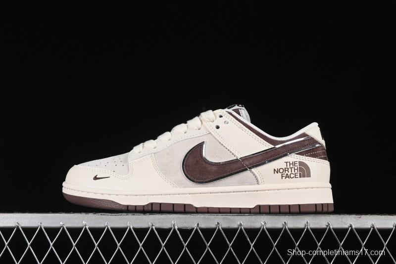 Nike SB Dunk Low The North Face Collaboration Anniversary Edition Premium Custom Low-Top Casual Skate Shoes - DQ1098-515