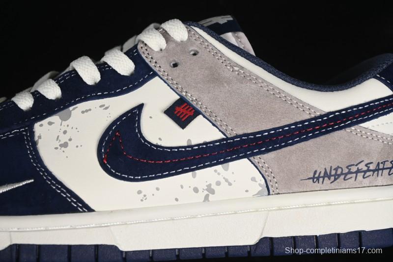 Nike SB Dunk Low UN Collaboration - Splatter Navy Swoosh Anniversary Custom Low-Top Casual Skate Shoes - DJ2024-041