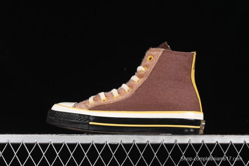 Converse Zoo Happy Pets Series High-Top Fleece-Lined Casual Sneakers with Animal-Themed Design - A12767C