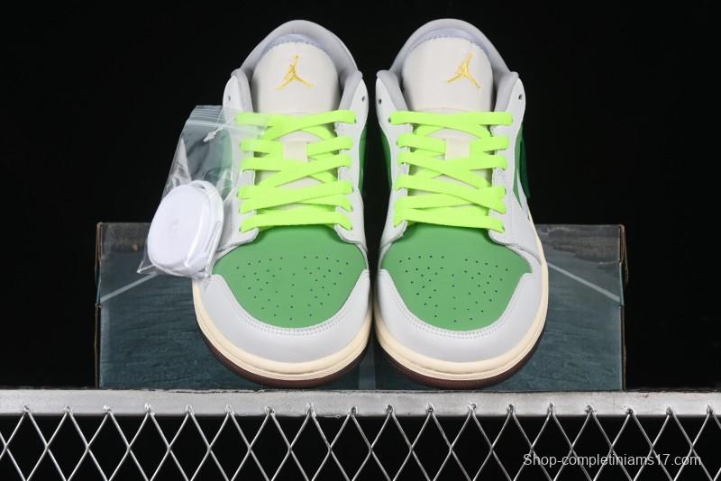 Nike Air Jordan 1 Low AJ1 White Green Double Hook Low-Top Retro Basketball Shoes - FZ5046-041