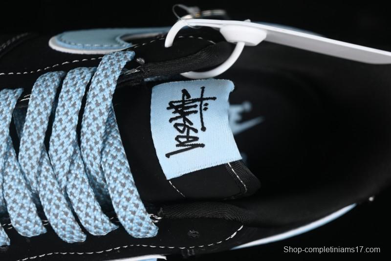 Nike Air Force 1 '07 Low Stussy Collaboration - Black Tiffany Low-Top Casual Sneakers - KK1988-008