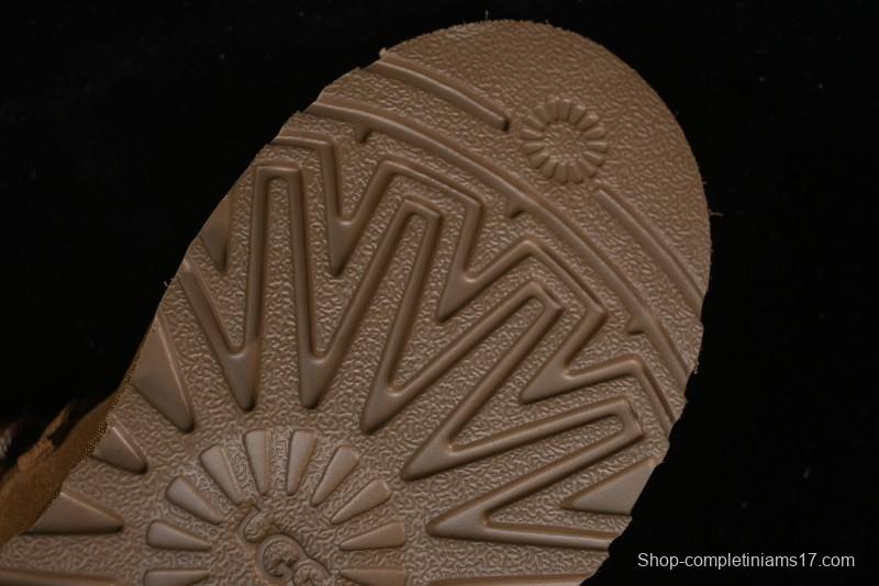 UGG Classic Mini II Fur Lace-Up Platform Short Boots with Treadlite Outsole - 1143954