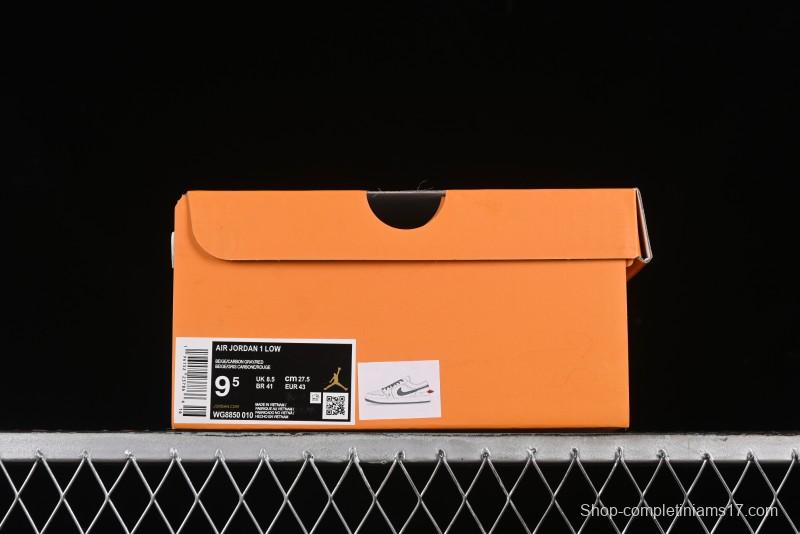 Nike Air Jordan 1 Low LV Collaboration Print Off-White Retro Basketball Shoes - WG8850-010