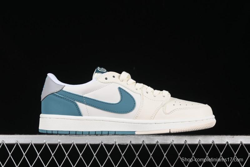 Nike Travis Scott x Fragment Design x Air Jordan 1 Low OG SP AJ1 Retro Sneakers - LJ5188-022