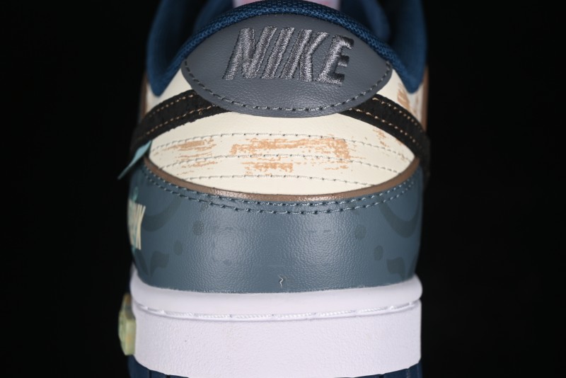 Nike Dunk Low Panda Prank Nautical Era Exploration Wave Low Top Casual Sneakers - DD1391-400