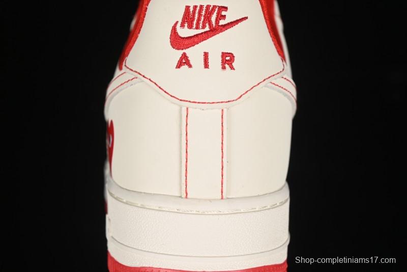 Nike Air Force 1 '07 Low Comme des Garcons Collaboration - Off-White Red Line Low-Top Casual Sneakers - KK3333-001