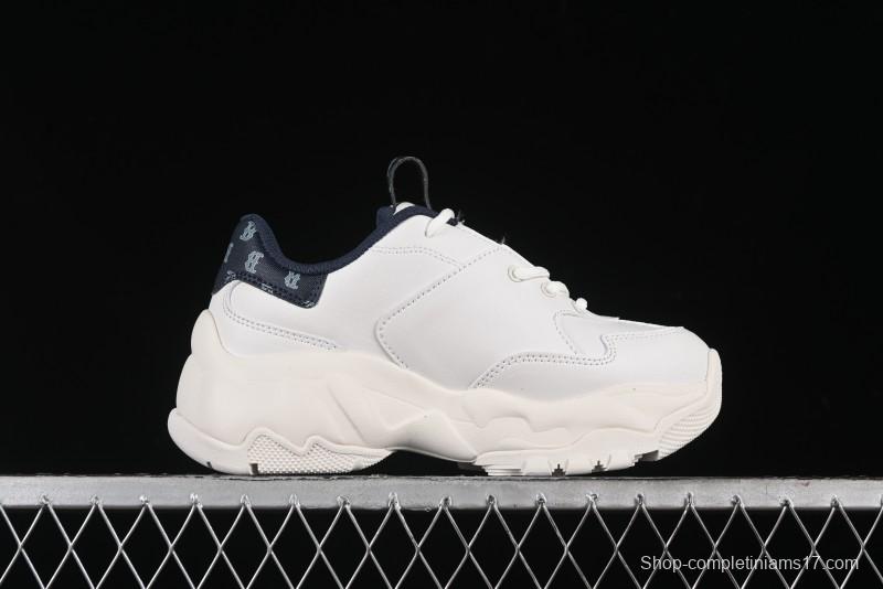 New York Yankees MLB Bigball Chunky Denim Monogram Platform Sneakers - 3ASHBDM4N43NYS