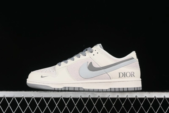 Nike SB Dunk Low Dior Collection - Beige Grey Blue Hook Anniversary High-End Custom Low-Top Casual Sneakers - XD6188-042