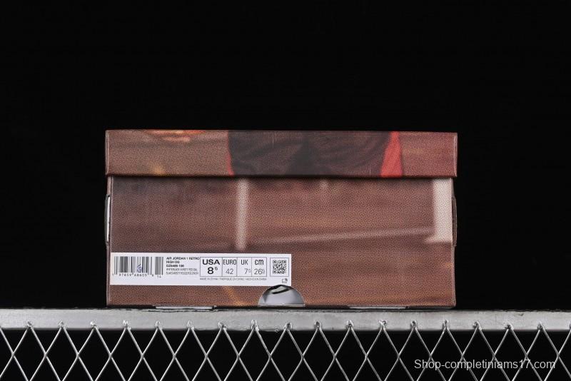 Nike Air Jordan 1 High OG Retro Basketball Shoes with Black Toe Design - DZ5485-106