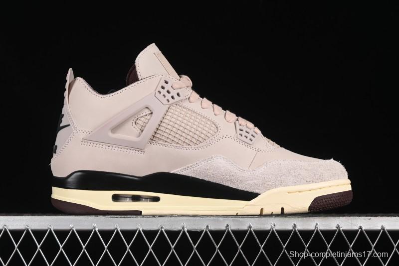 Nike A Ma Maniere x Air Jordan 4 Retro "Fossil Stone" Sneakers - FZ4810-200