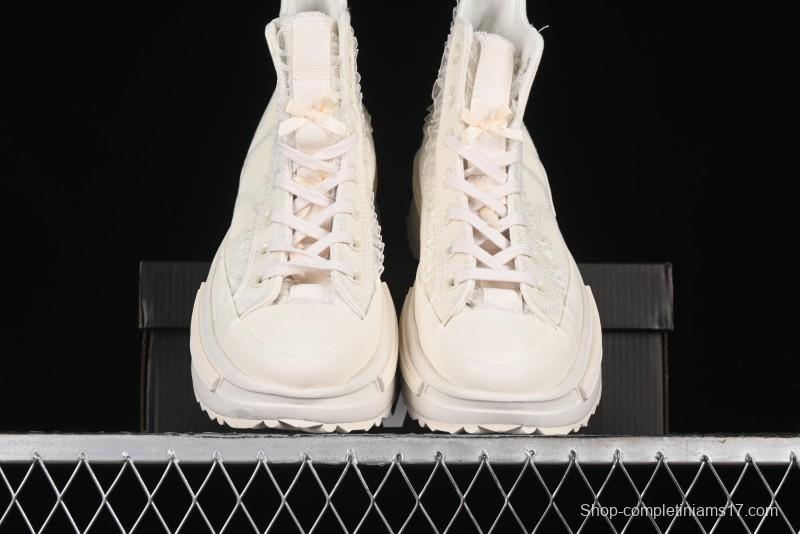 Converse Lifestyle Run Star Legacy Platform High Top Canvas Shoes with Mini Bow and Lace Trim - A10027C